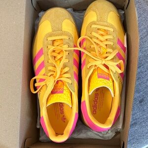 Adidas Bright Yellow and Pink Trainers